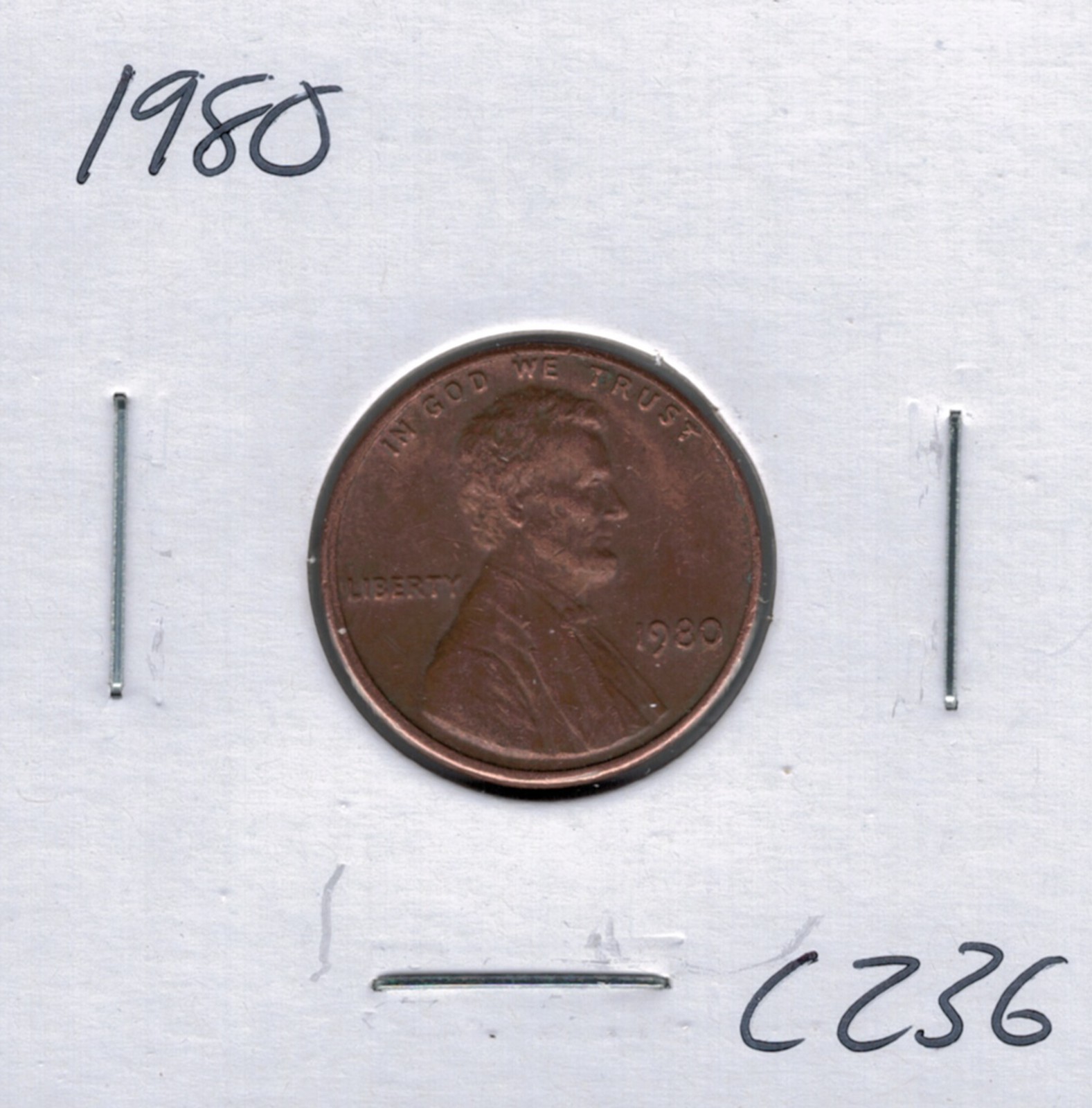 1980 Lincoln Memorial Penny C236 !!!Free Shipping!!!