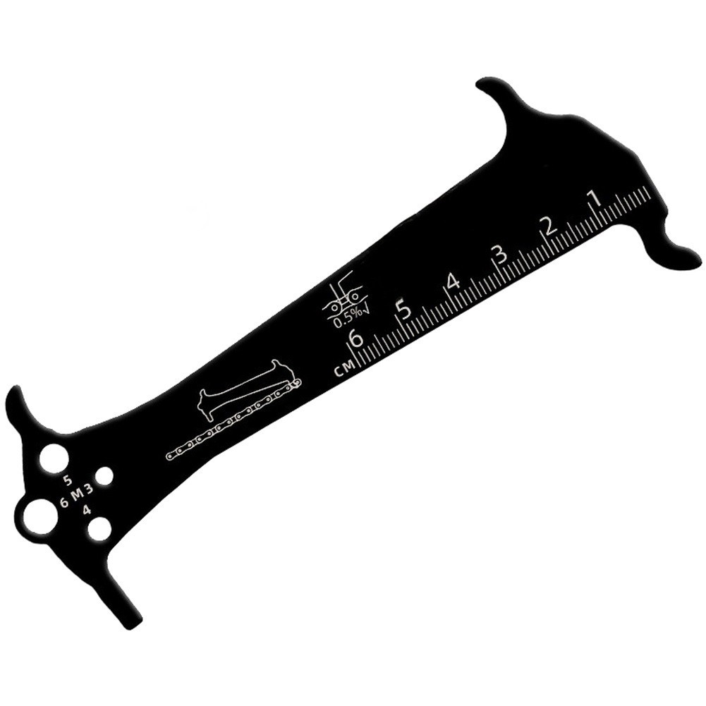 Chain Measurement Device for Bikes with Integrated Hook and Screw Length Scale