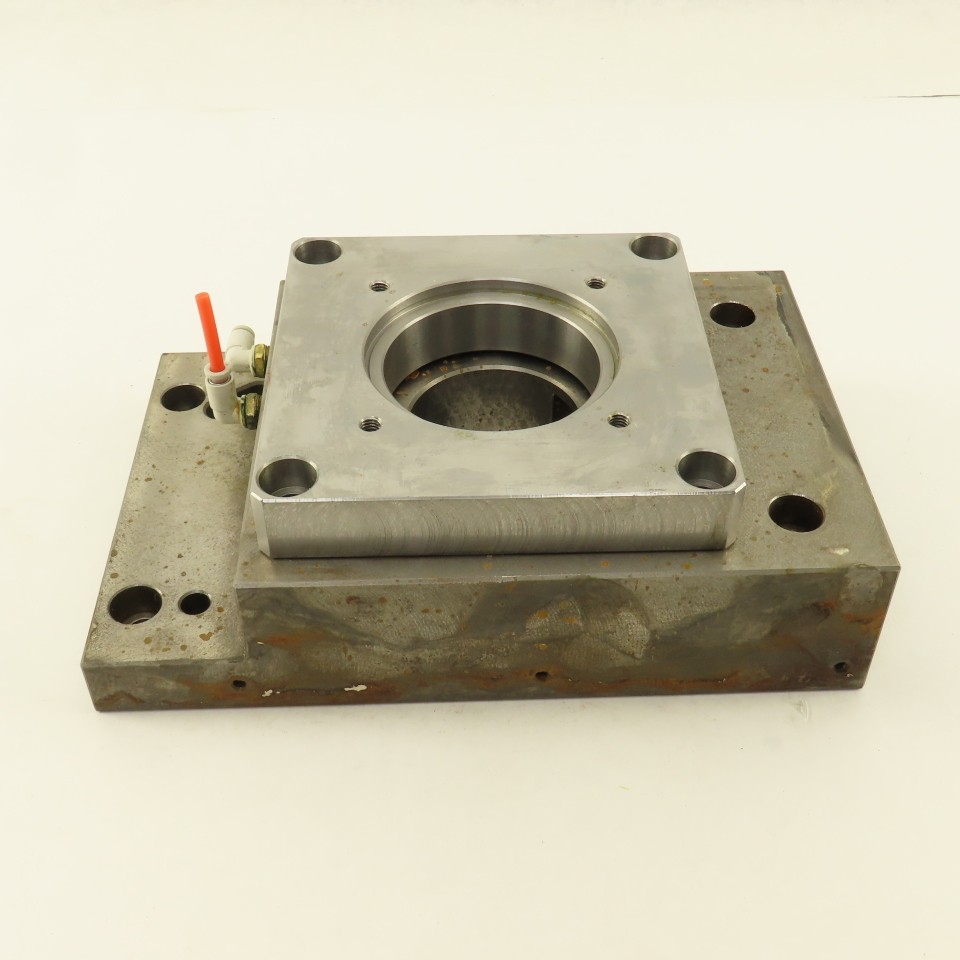 Nikken 5AX130 CNC Tilt Indexing Table Motor Flange Air Clamp Base Lot of 2
