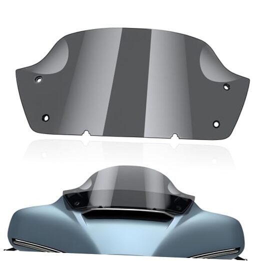 9" Motorcycle Windshield Accessories Fits Harley Touring 2023.5 Light Gray
