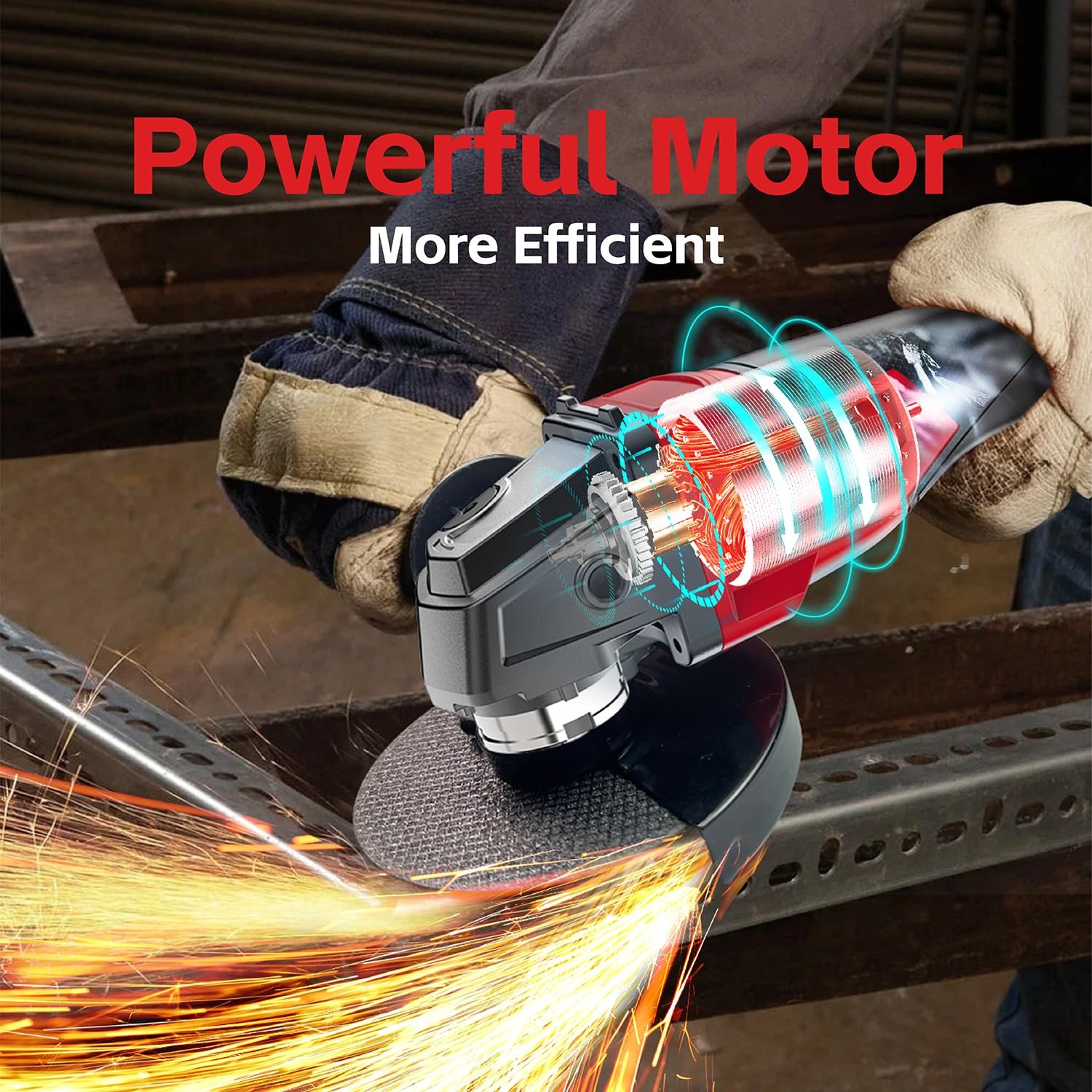 Cordless Angle Grinder Fit for Milwaukee M18 18V Battery