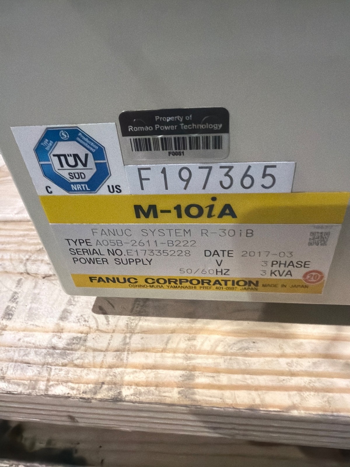 FANUC M‑10iA/12 Complete w/ R‑30iB Controller USED