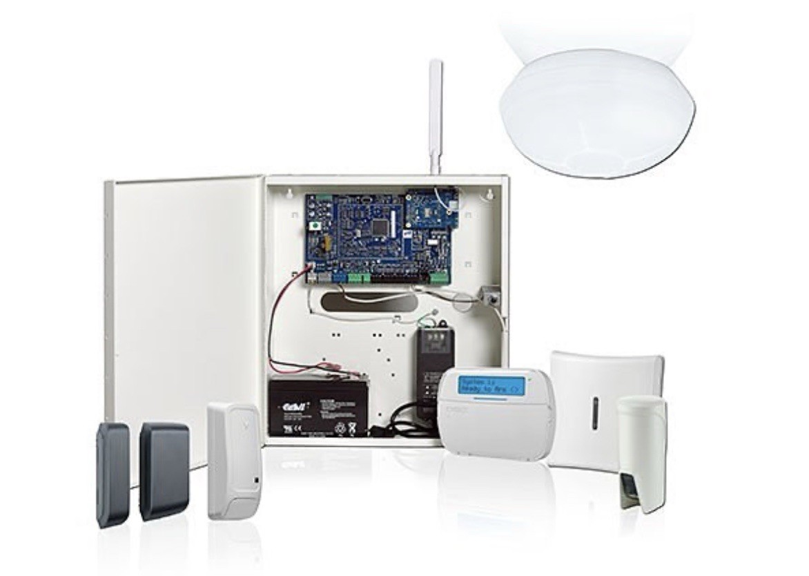 DSC HS3128-KIT1CFRE Power Series Pro Alarm Kit With Cabinet And Keypad