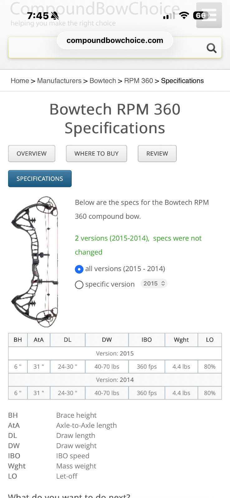 Bowtech RPM 360 RH Compound Bow w/Sliding Black Gold sight and QAD rest!