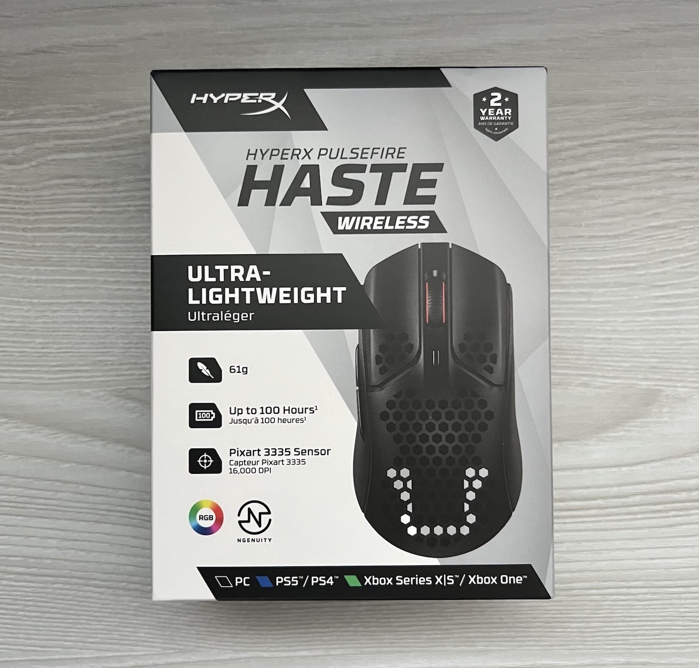 HyperX Pulsefire Haste Ultra-Lightweight Wireless Optical Gaming Mouse – Black
