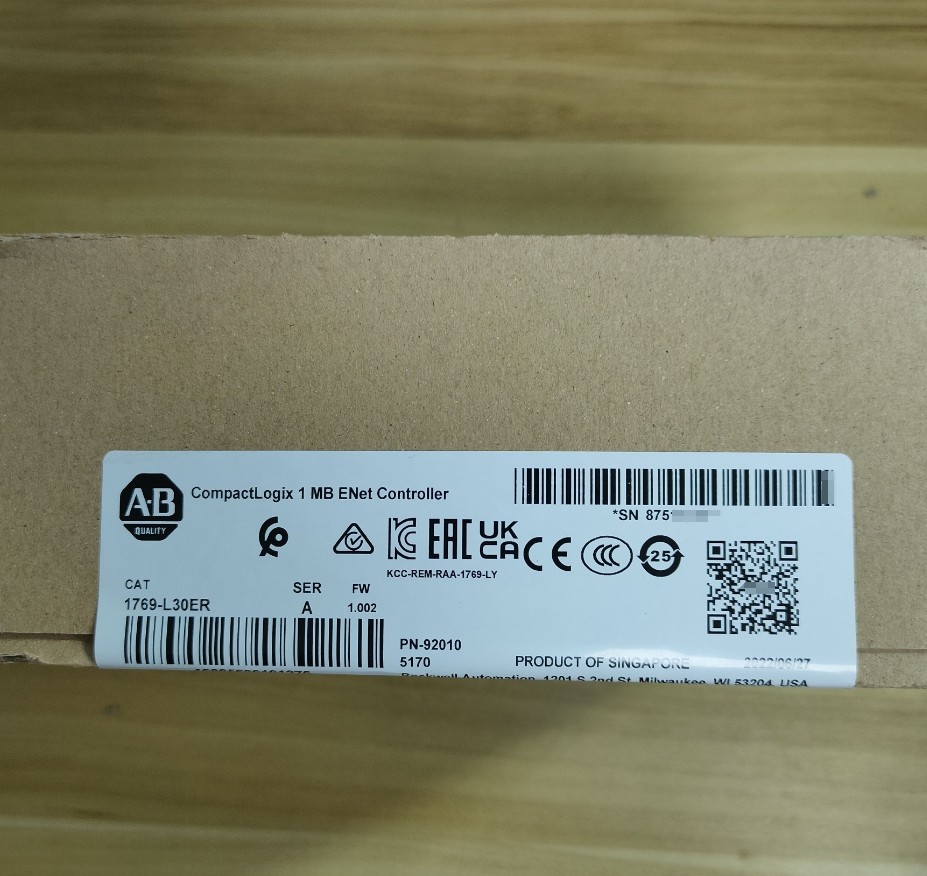 AB 1769-L30ER CompactLogix 1 MB ENet Controller New AB 1769L30ER TX