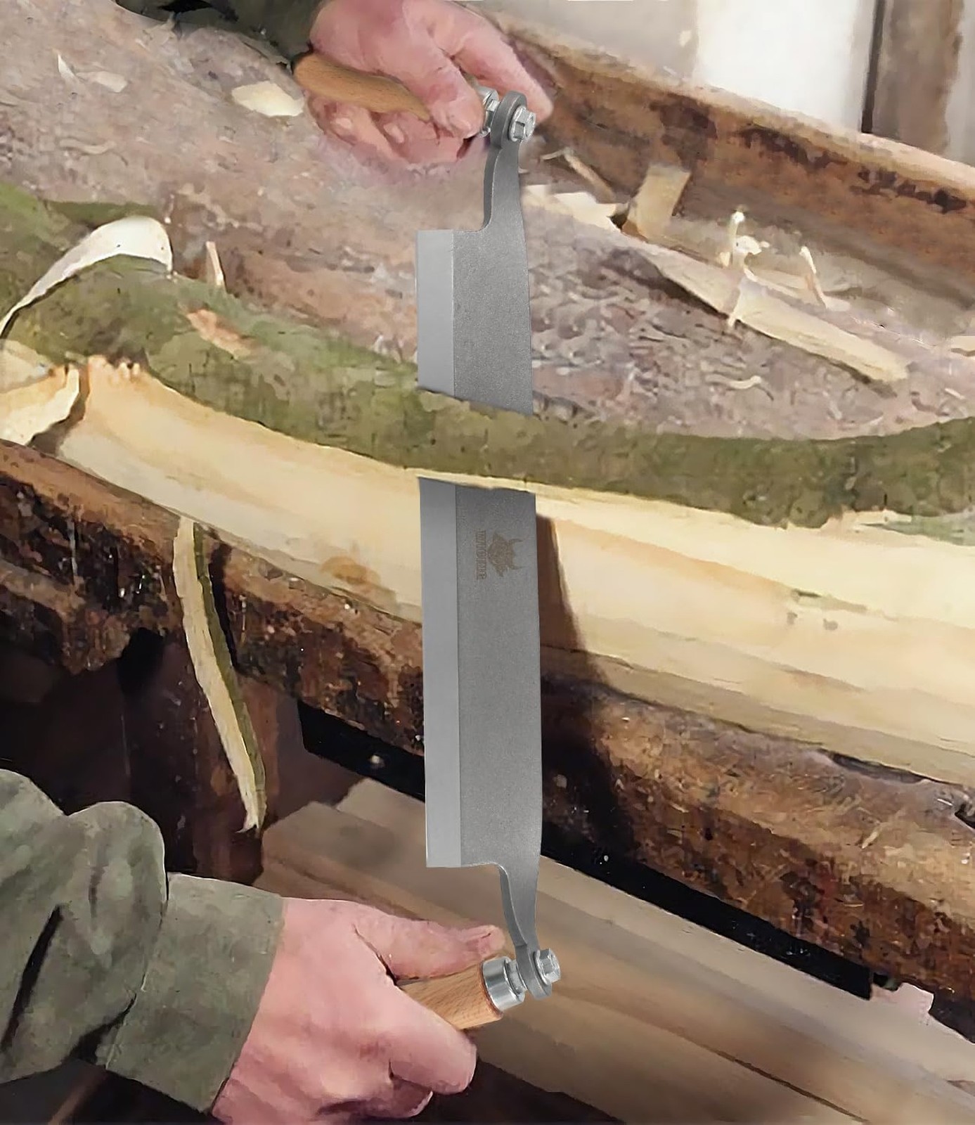 Draw Knife, Straight Debarking Tool No Assembly Required, 10" Blade... Fast Ship