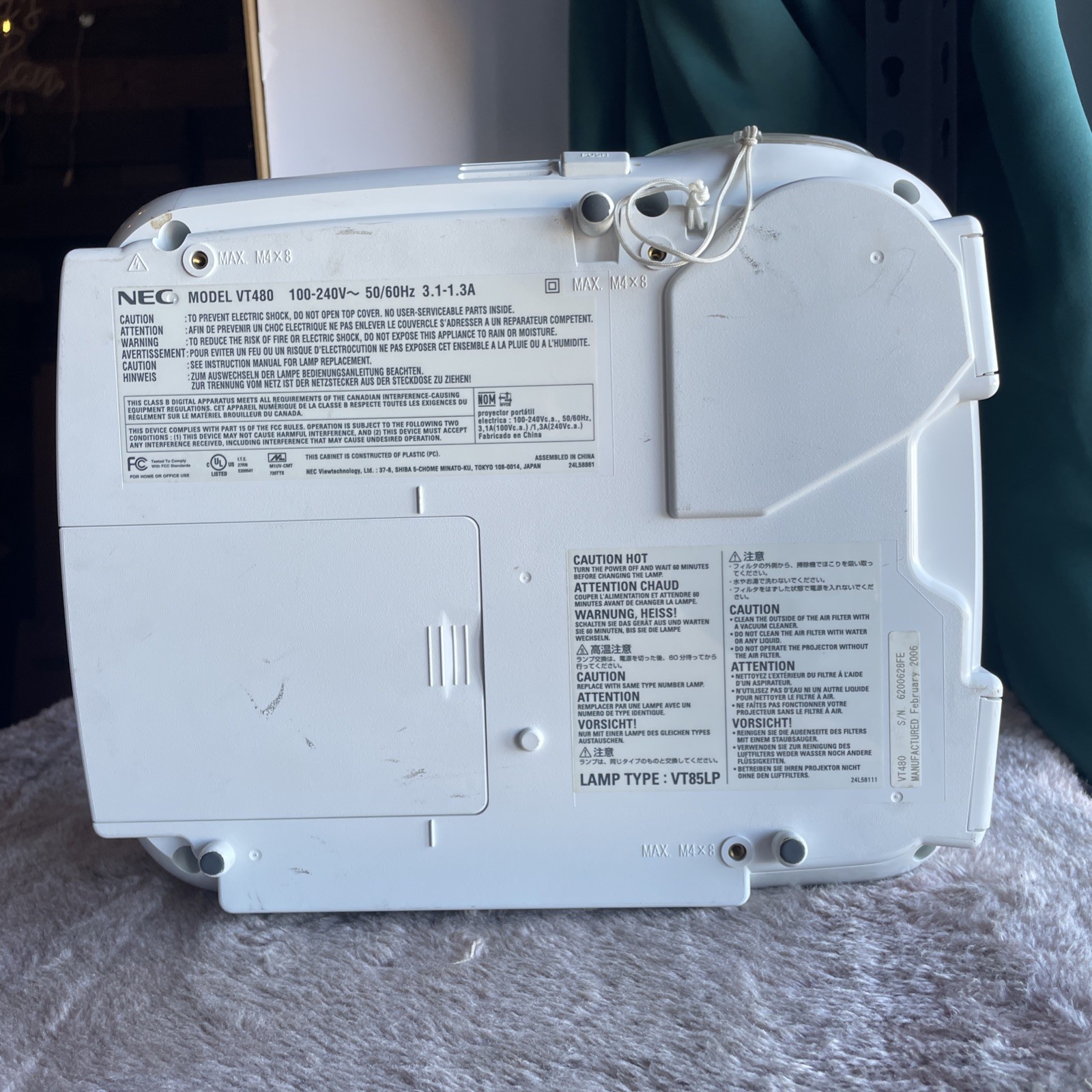 nec projector Model VT480, Parts!