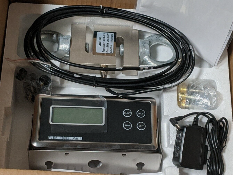 750 LB CALIBRATED S-TYPE LOAD CELL INDICATOR CRANE SCALE TENSION/ COMPRESSION
