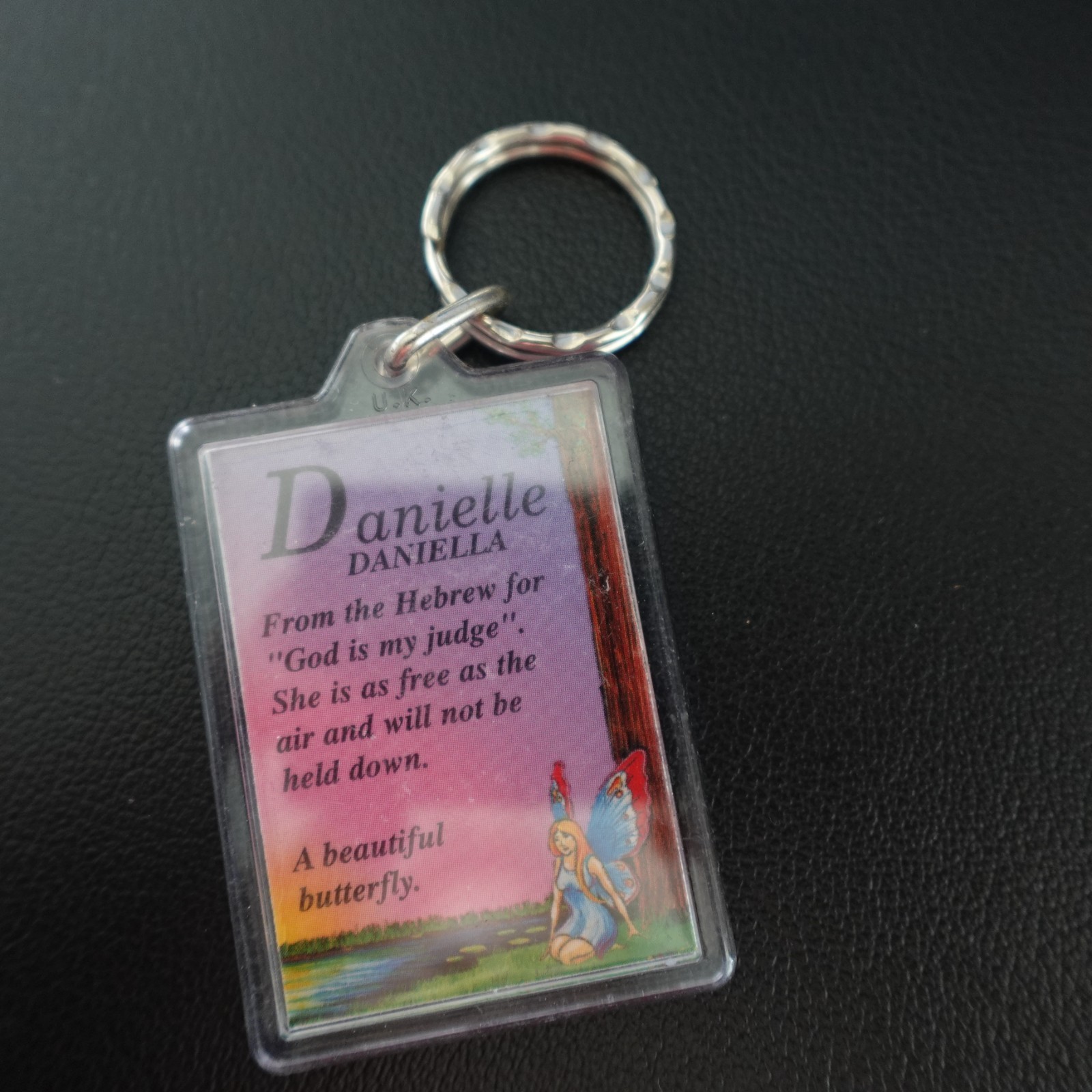 Danielle Personalized Keychain Plastic Novelty Name Definition Meaning Gift