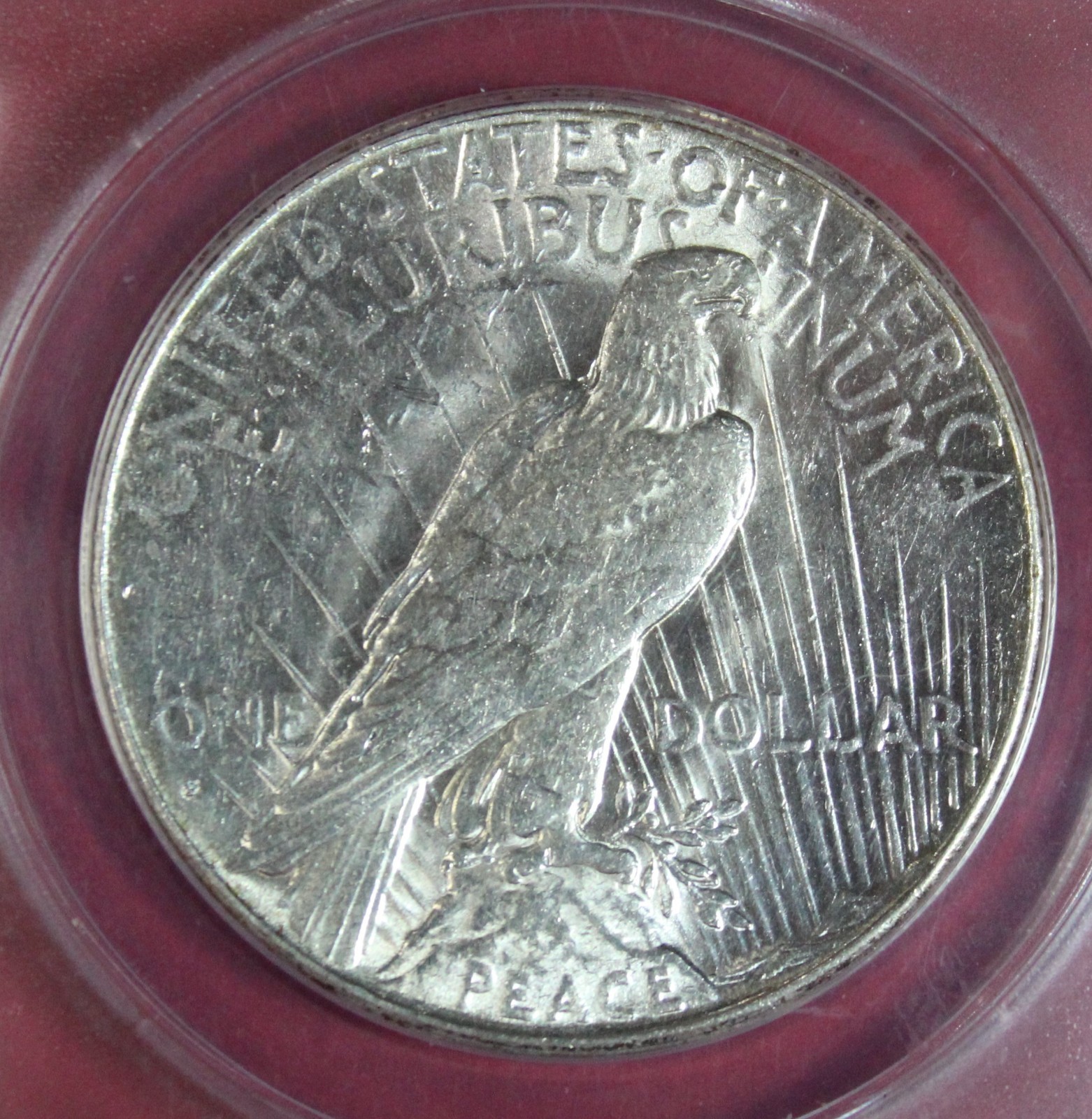 1928-S PEACE DOLLAR ANACS AU53