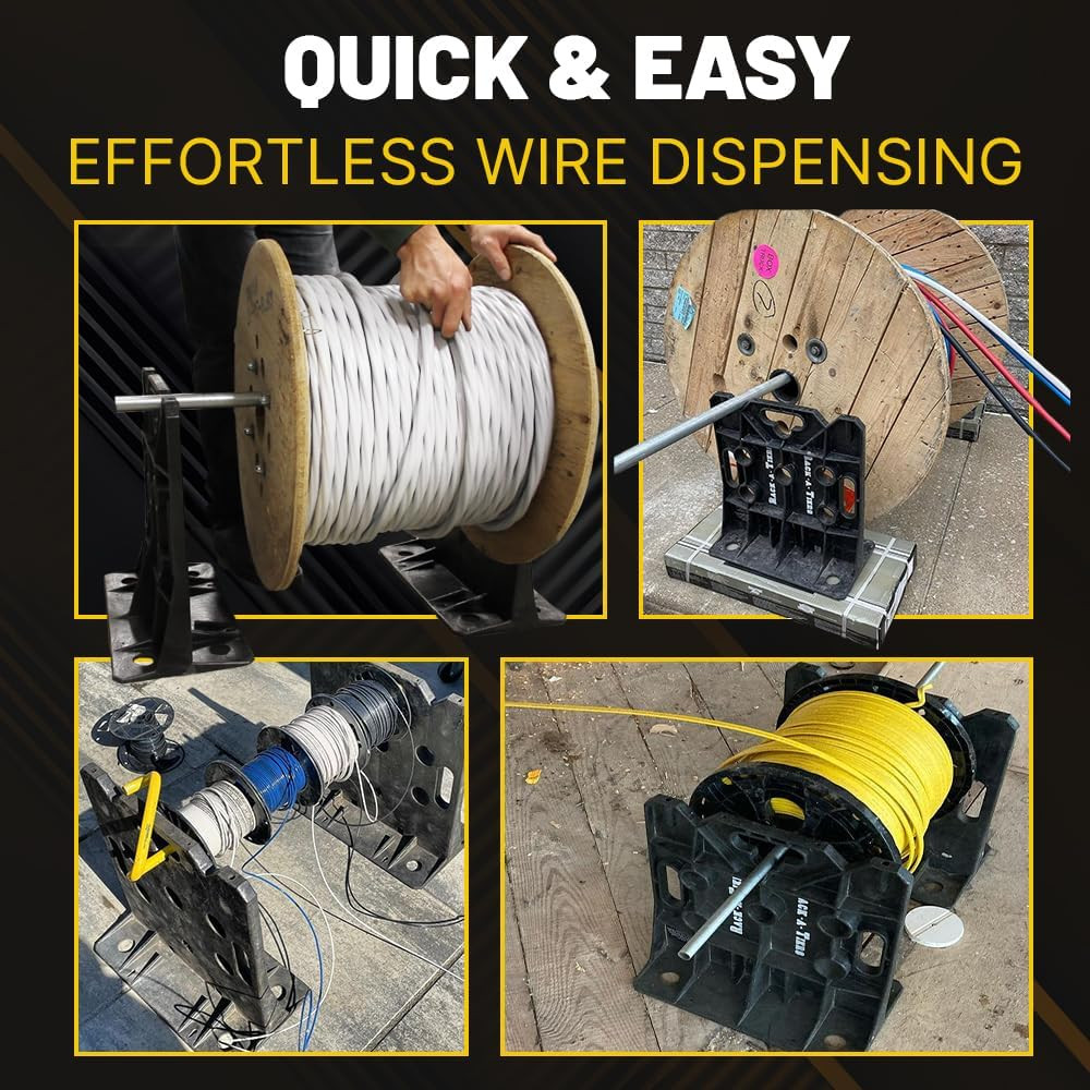 Rack-A-Tiers Wire Dispenser - Electrician'S Wire Spool Rack, Multi-Purpose Cable