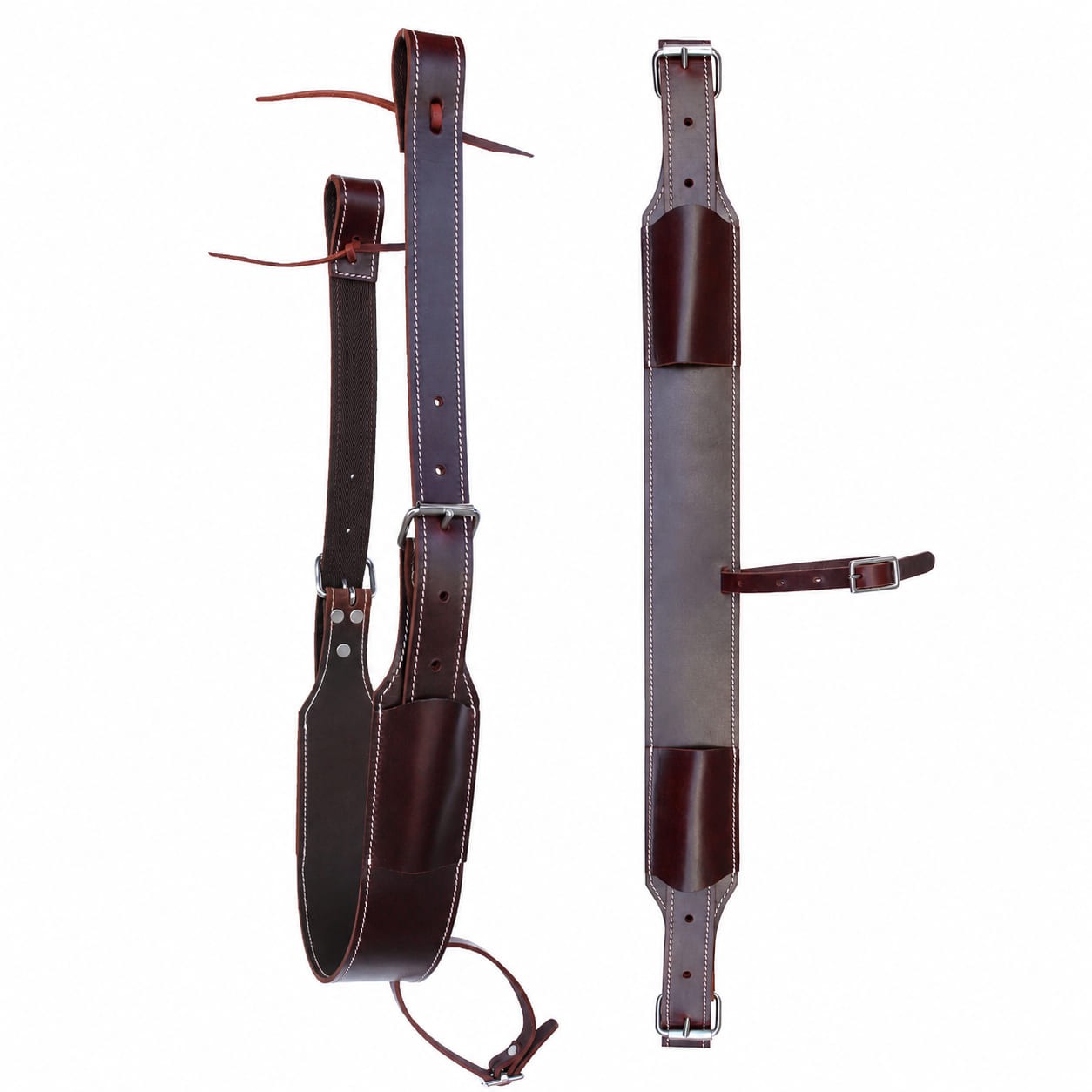 Challenger Western Horse Leather Rear Flank Back Saddle Cinch w/ Billets 9758