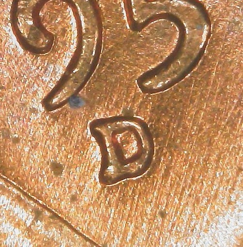 BU 1957 D LINCOLN WHEAT CENT D/D/D ROTATED REPUNCHED MINT MARK * FREE SHIPPING *