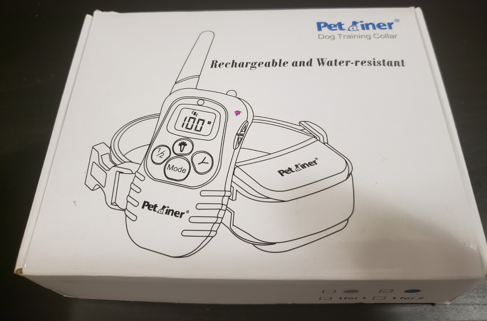 Petainer Dog Training Collar Rechargeable Water-Resistant with Remote PET-998DRU