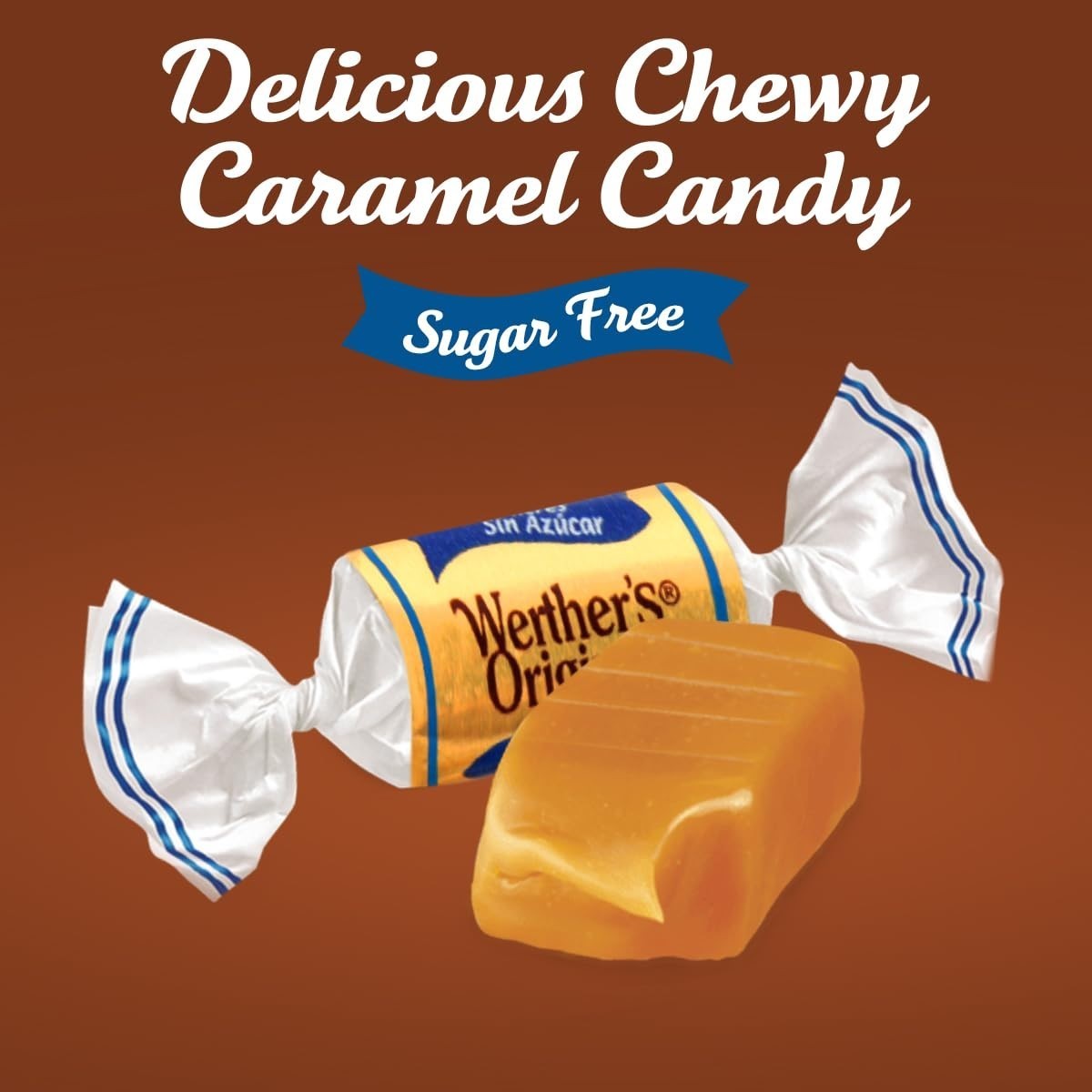 SUGAR FREE CHEWY CARAMELS WERTHER's original- TASTY Candy~LIMITED VALUE BULK BAG