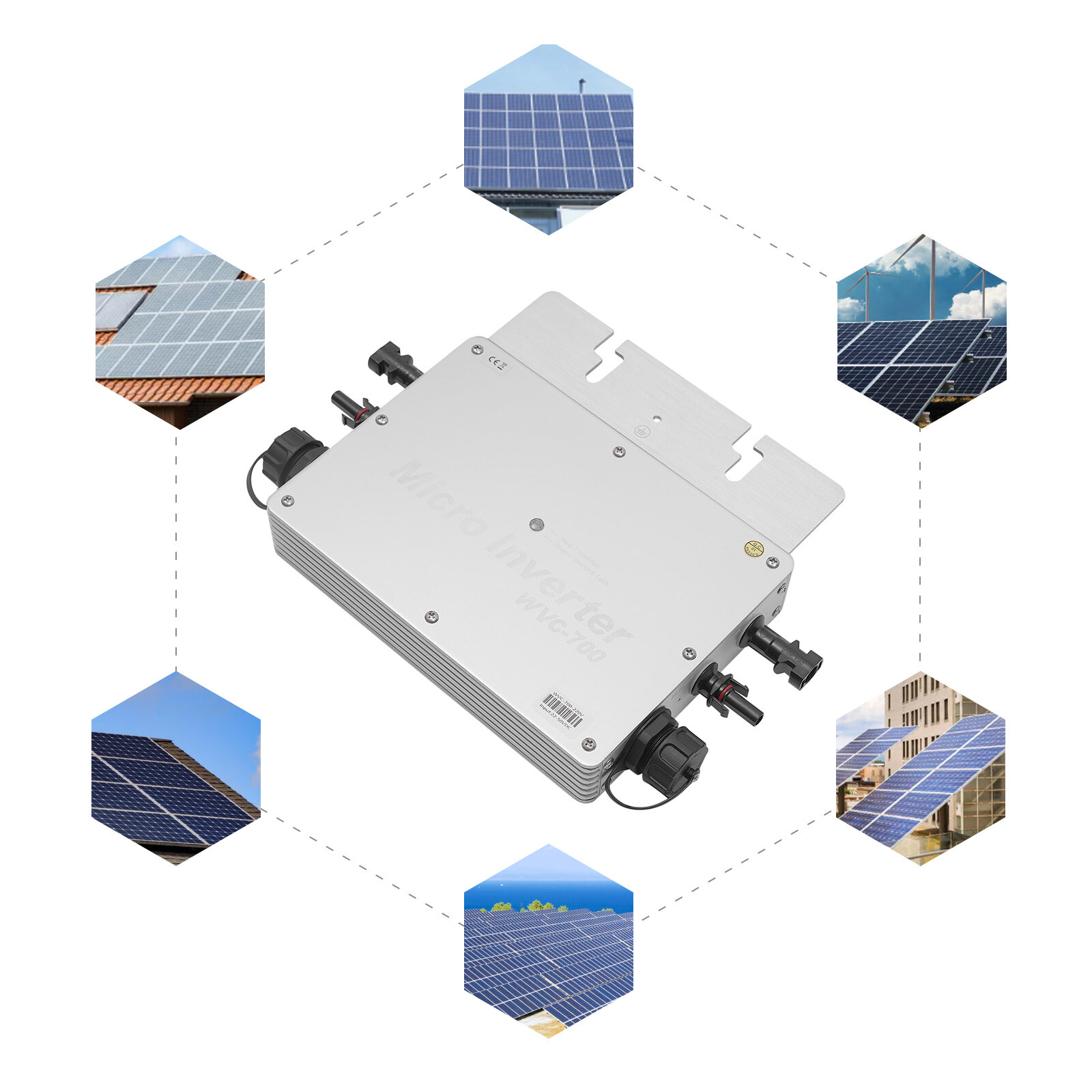 MPPT Grid Tie Smart Solar Micro Inverter 700W Grid Tie & grid-connected 110V