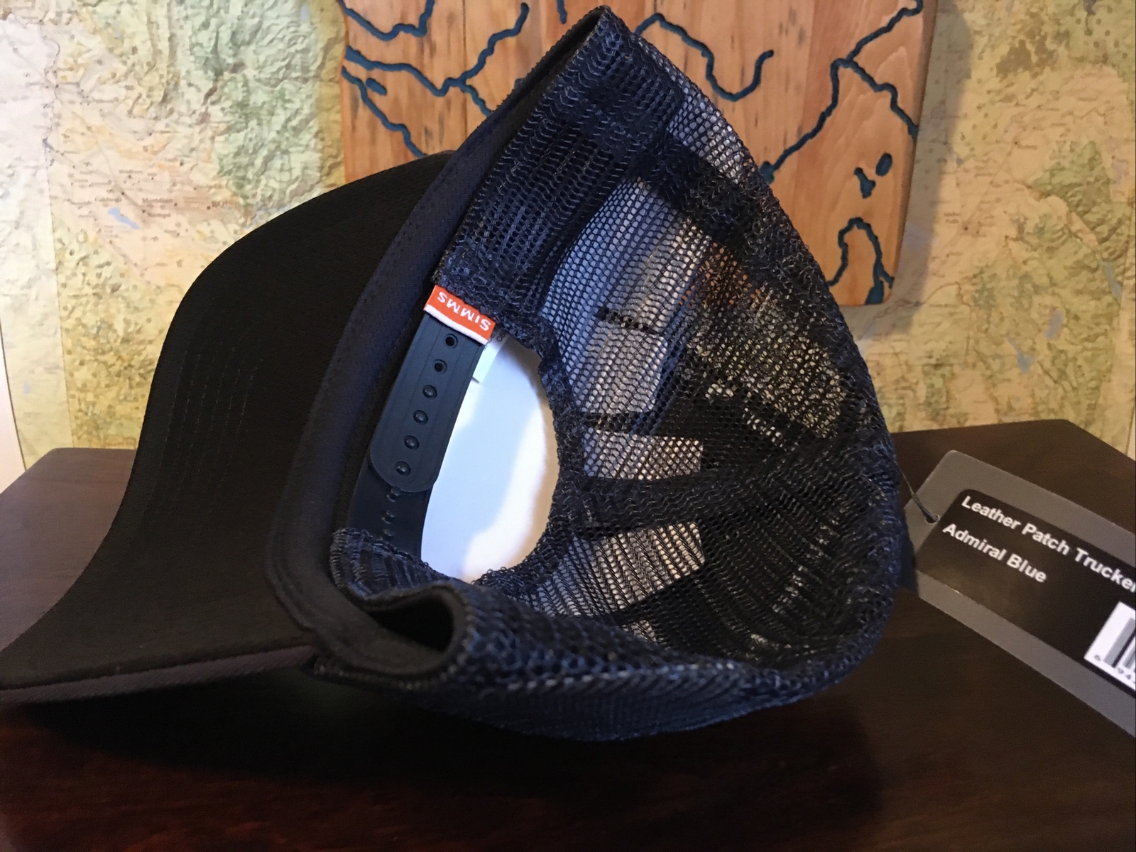 Simms Fishing Products Leather Patch trucker hat