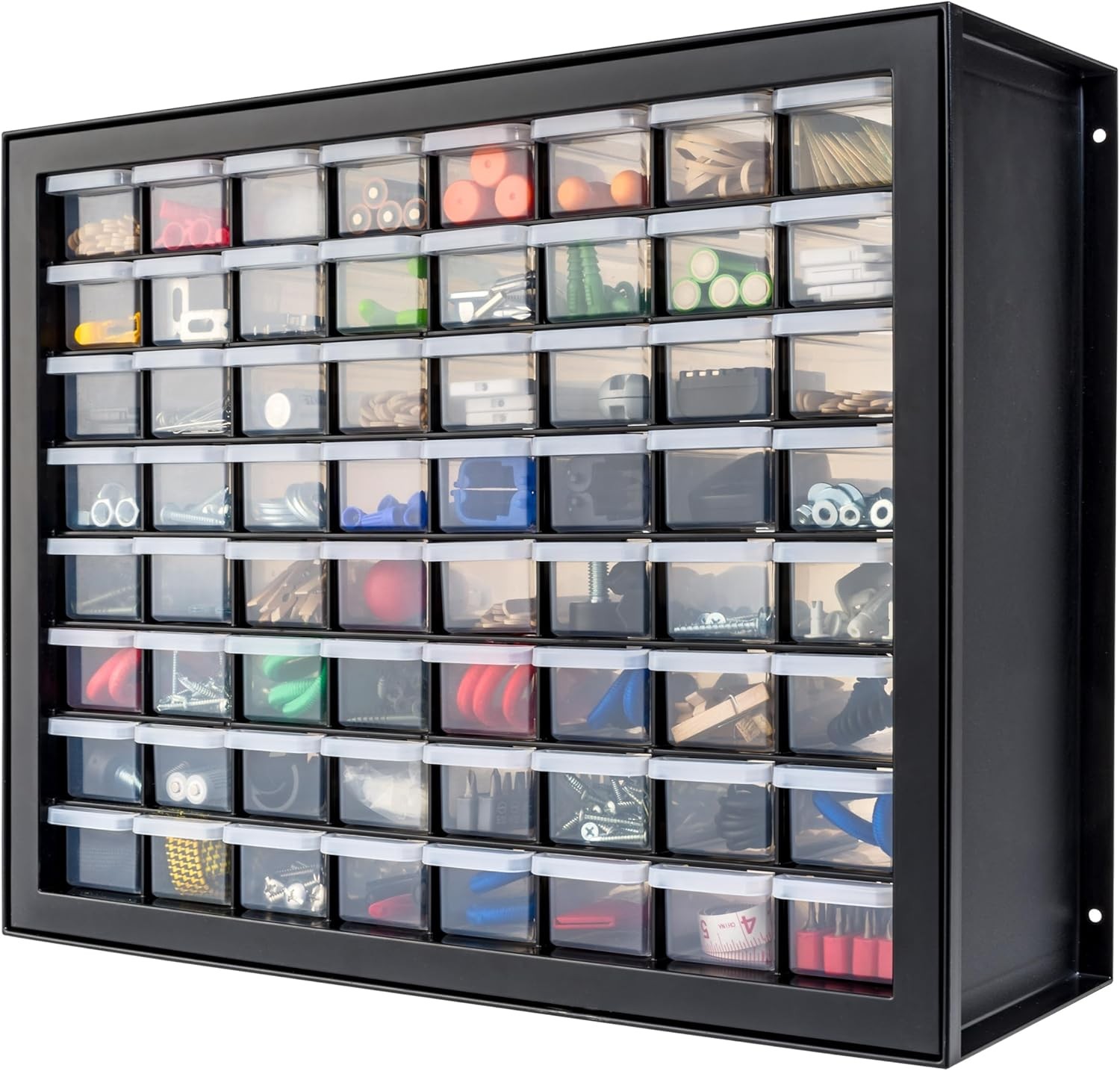 Small Parts Storage Cabinet 64-Drawer Organizer Hardware Screws Nuts Toolbox