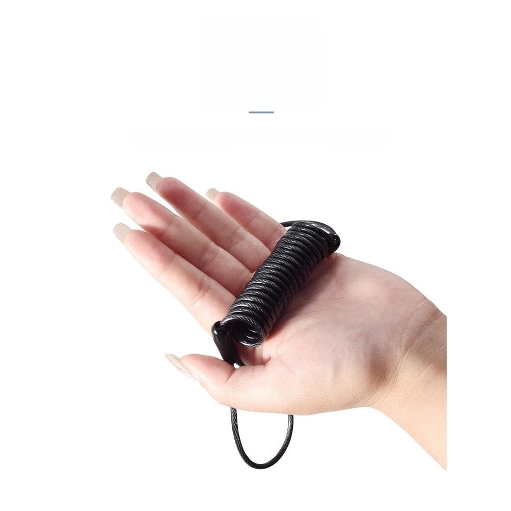 Disc Brake Lock with 1.2 Meter Stretchable Steel Wire and Compact Factor