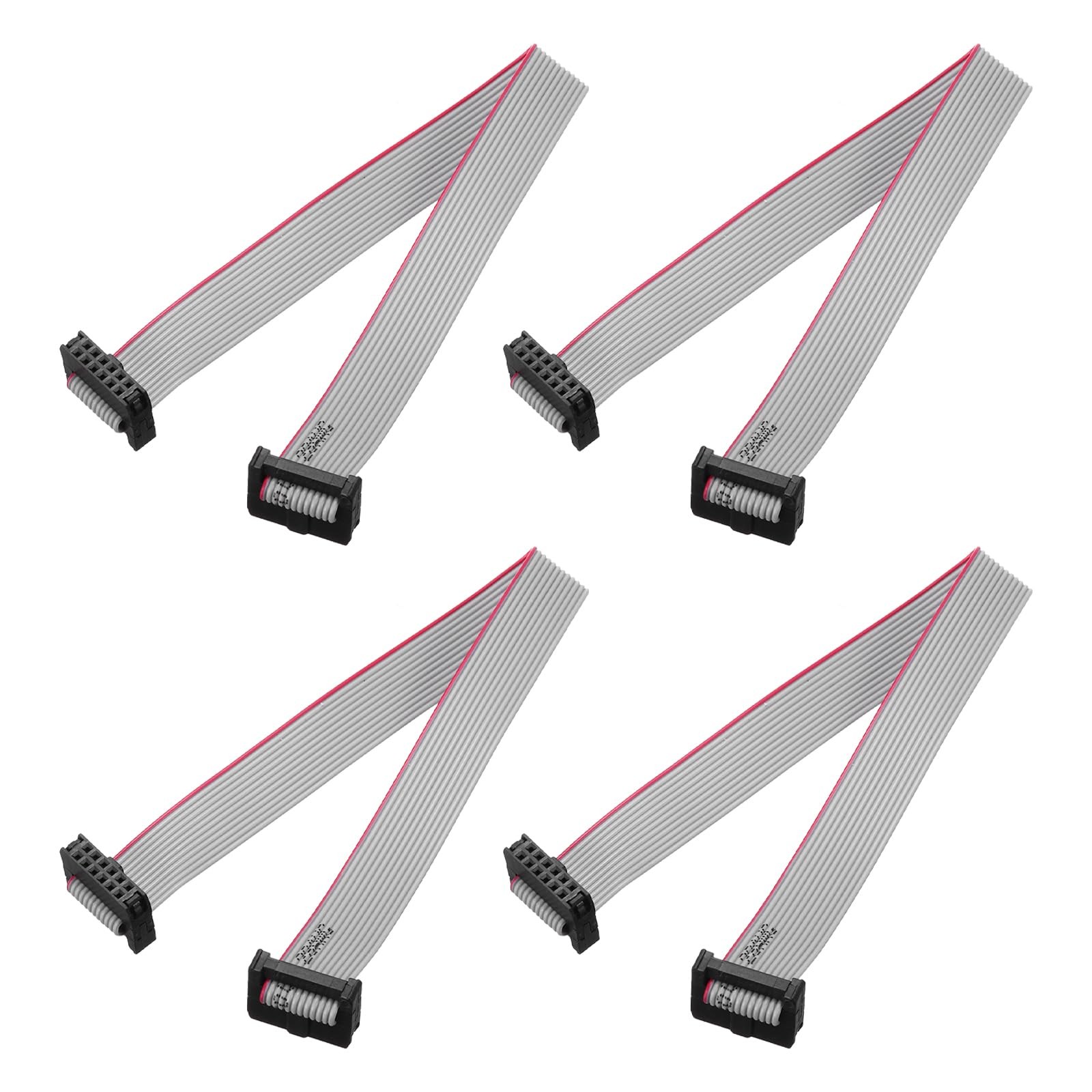 4 Pcs IDC Flat Ribbon Cable, 2mm Pitch 12mm Width 20cm Long 12 Pin FC to FC F...