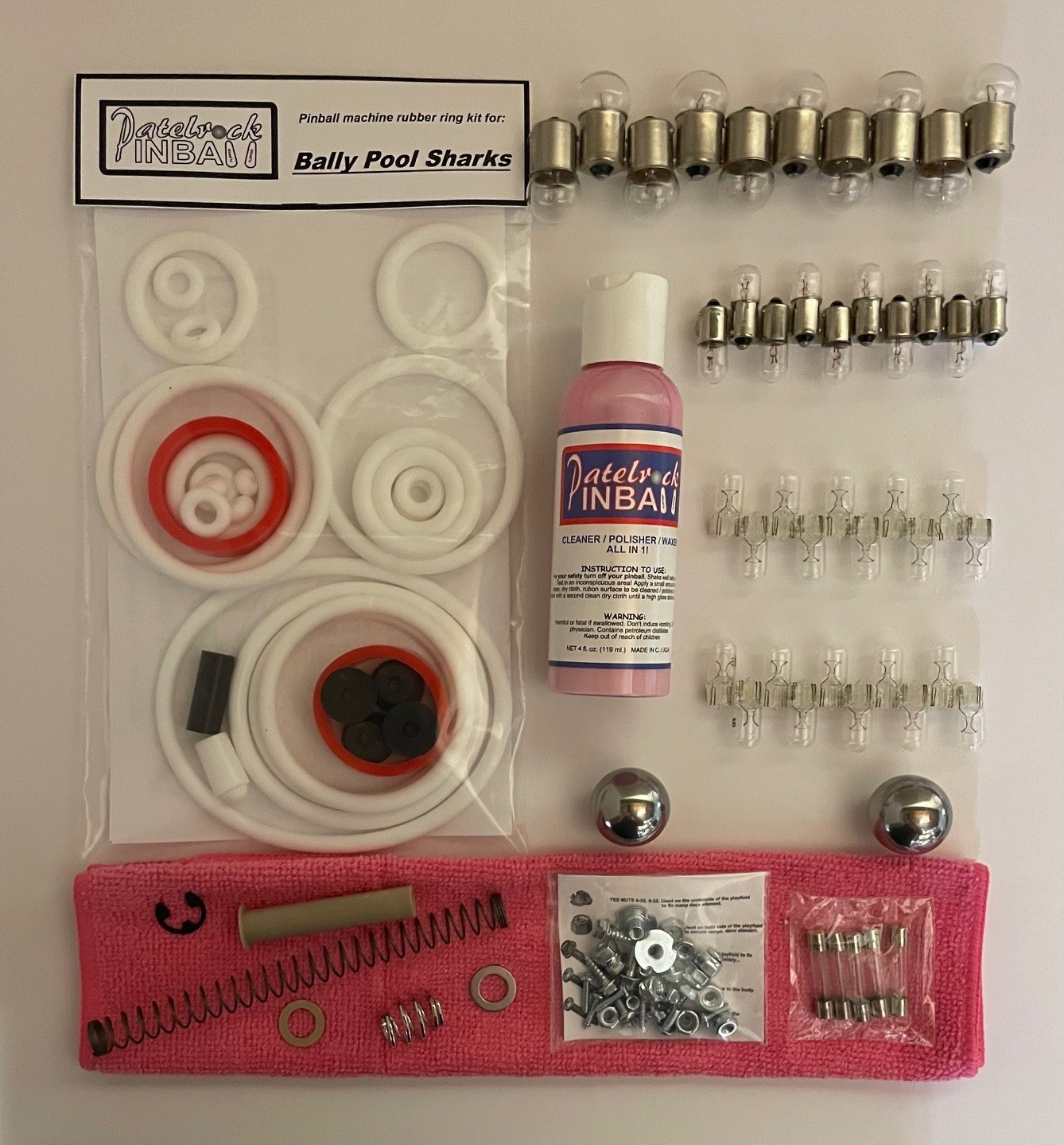 1990 Bally / Midway Pool Sharks Pinball Machine Maintenance Tune Up Kit