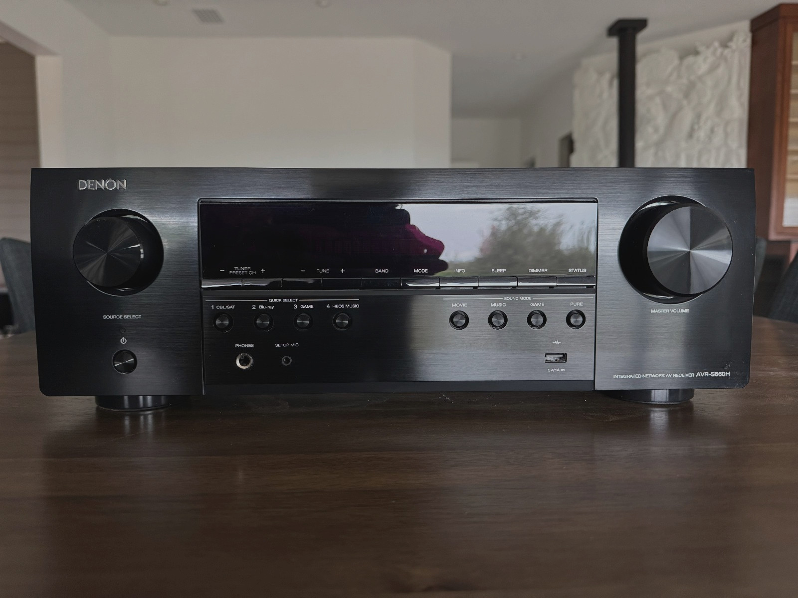 Denon AVR-S660H 5.2 Channel (75 Watt x 5) 8K AV Receiver HEOS Built-in Excellent