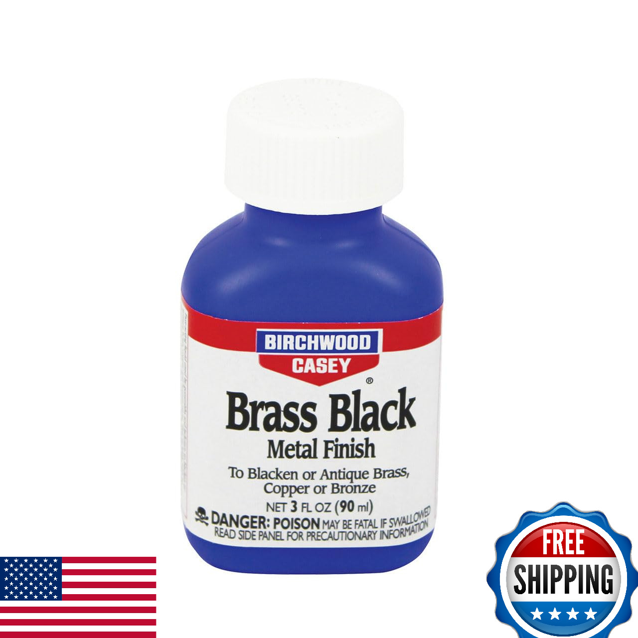 Birchwood Casey Brass Black Metal Finish 3oz - Gun/Metal Restoration
