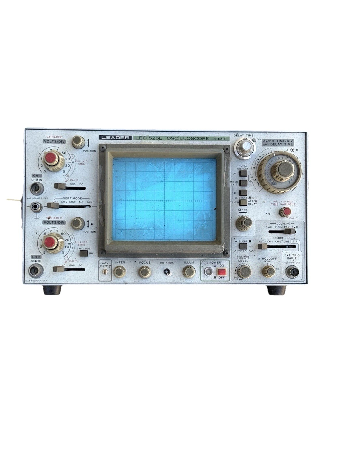 Leader LBO-525L Analog Oscilloscope 50MHz 2-Channel Model LBO-525L MPN LBO-525L