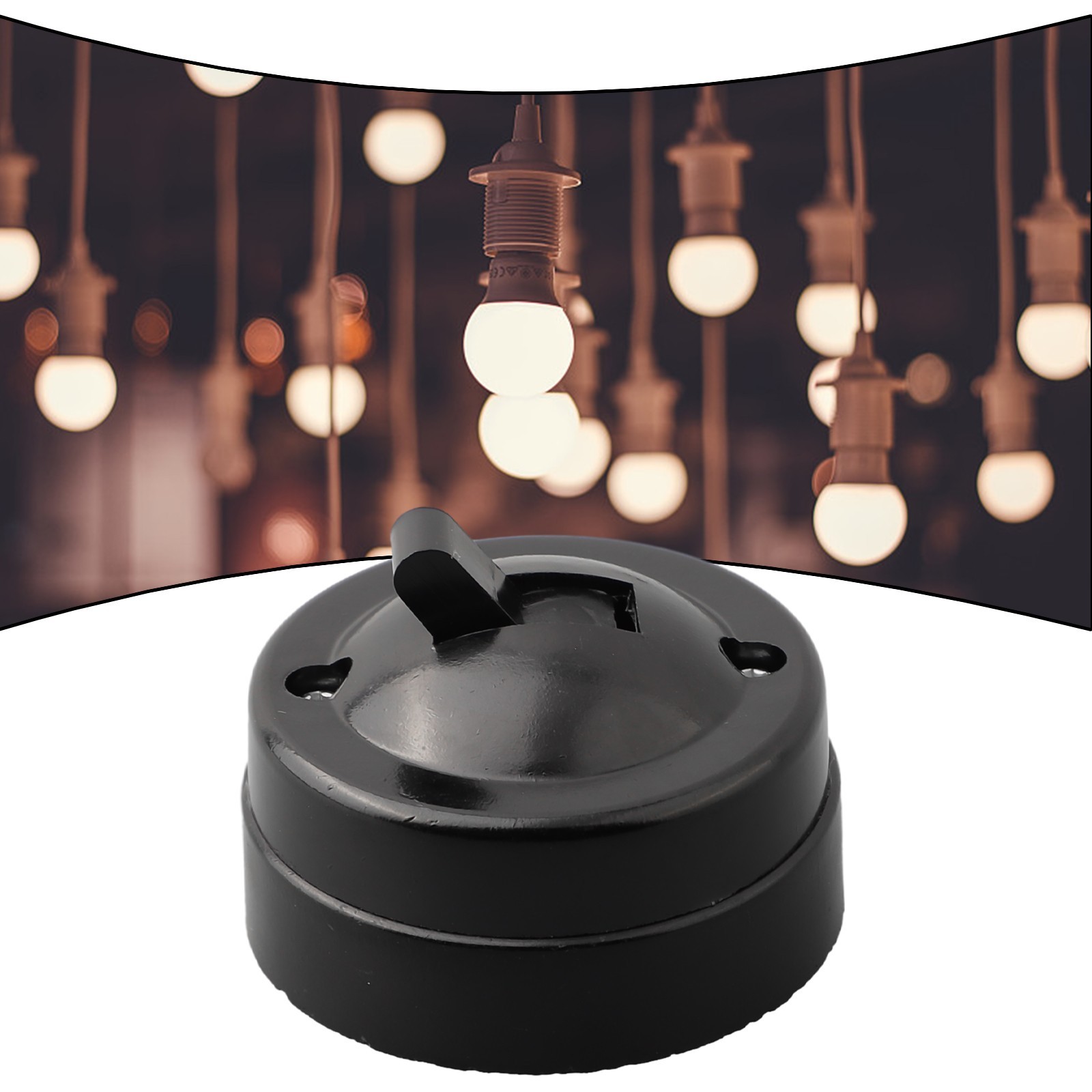 Round Single Control Retro Light Switch Old Fashioned Wall Mount Home Decor