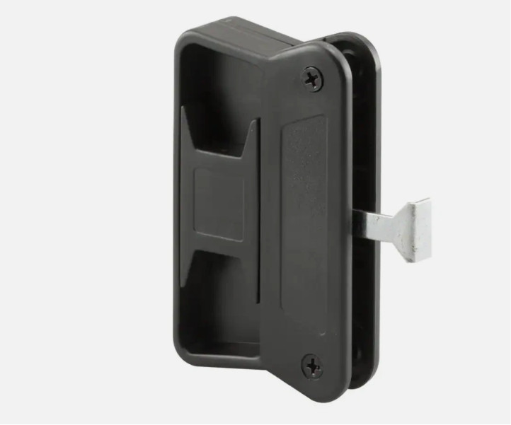 Sliding Screen Door Handle Latch Black Plastic Long Non-Handed Replacement