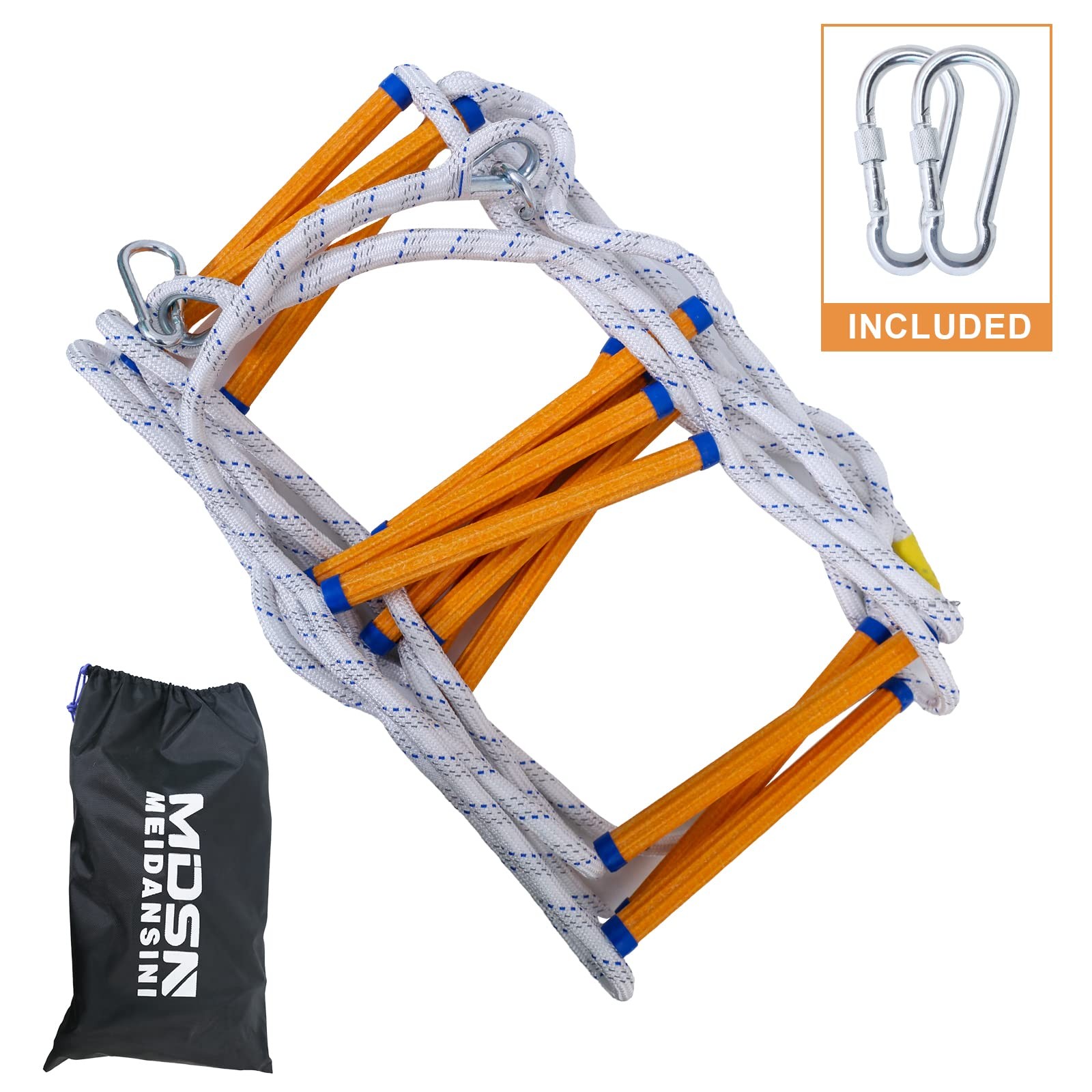 Rope Ladder,13 Feet Emergency Fire Escape Ladders Flame Resistant 13.1FT, 0