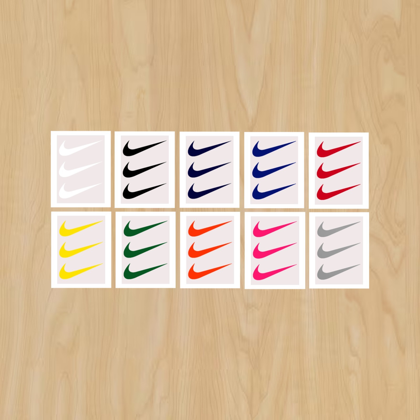 3 Nike 2" inch wide swoosh logo Heat Transfer Vinyl HTV Iron On
