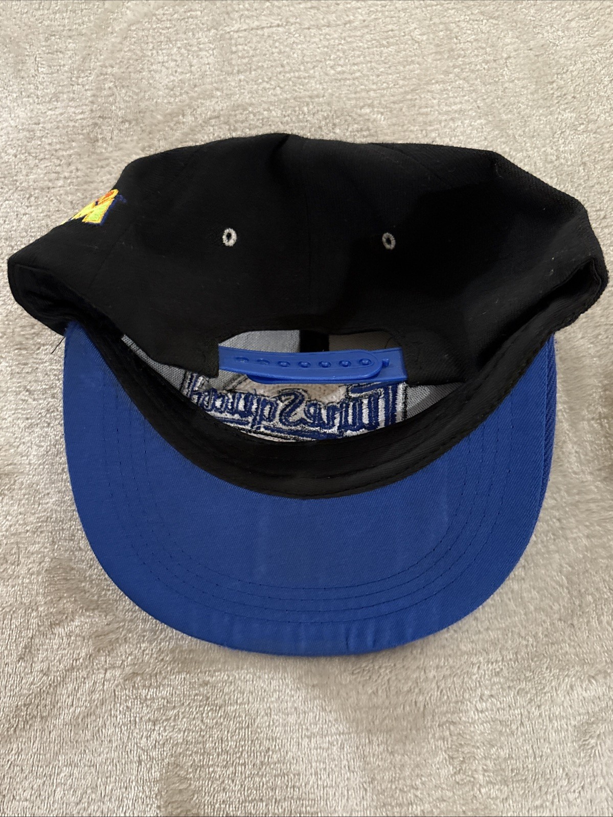 Space Jam Tune Squad Flat Brim Hat Black & Blue Snapback Cap