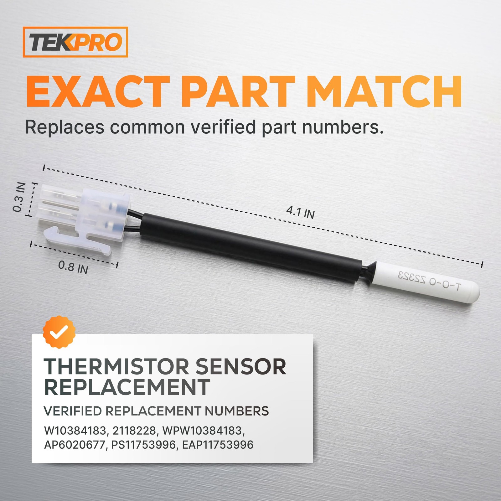 WPW10384183 Refrigerator Thermistor Temperature Sensor Replacement for...