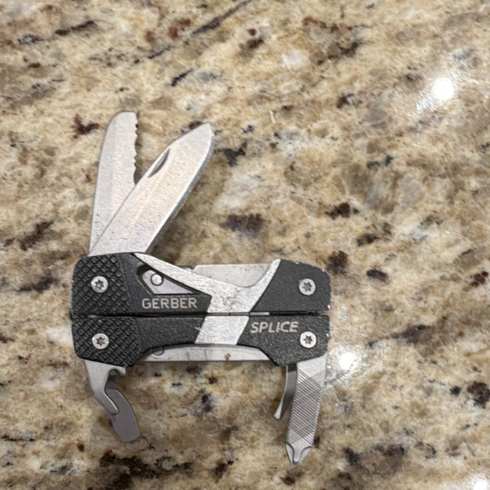 Gerber Splice Multi-Tool Black/Silver Metal Blade & Handle 1 Piece