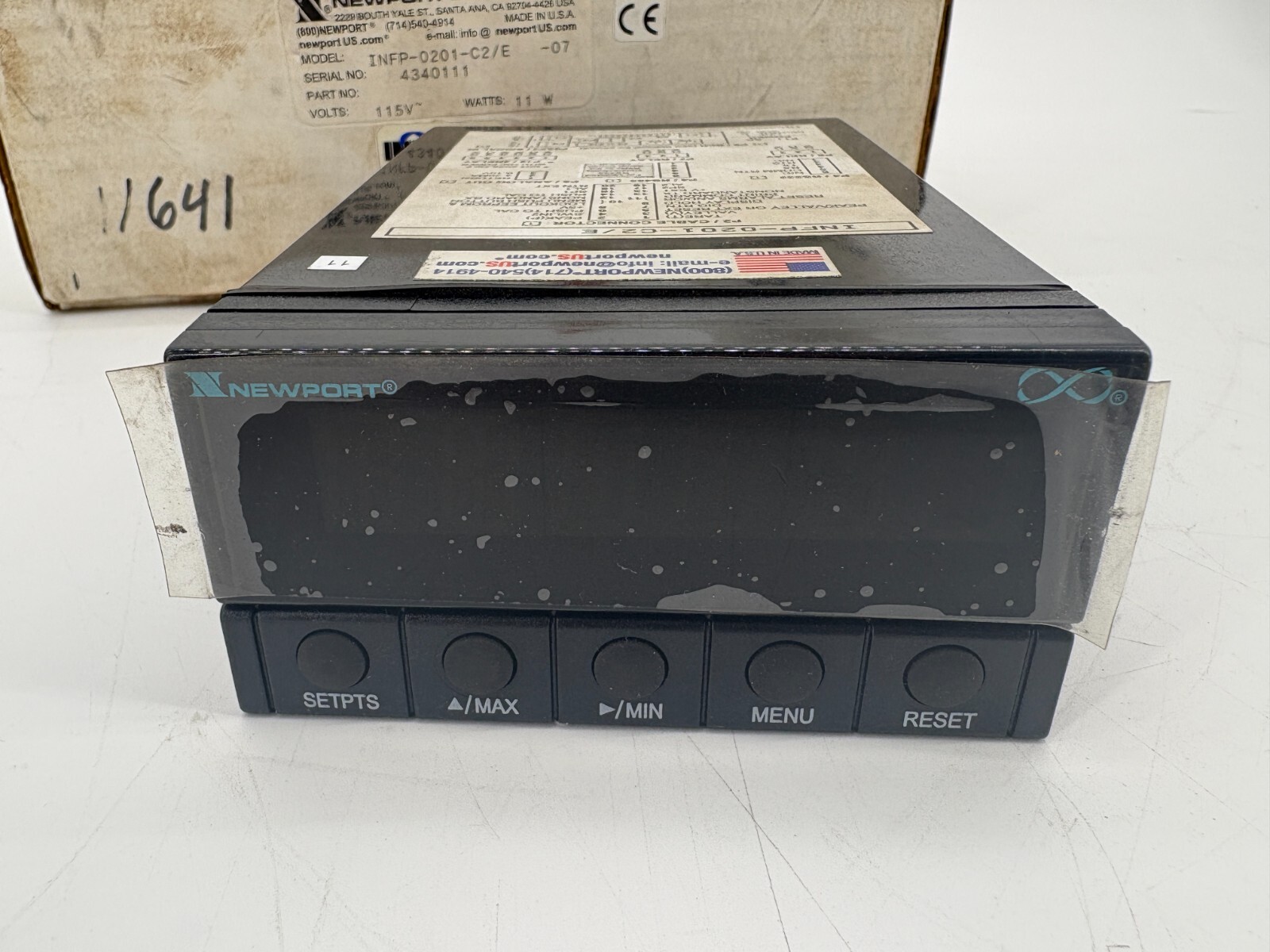 Newport Electronics INFP-0201-C2/E Panel Meter 115V 11W