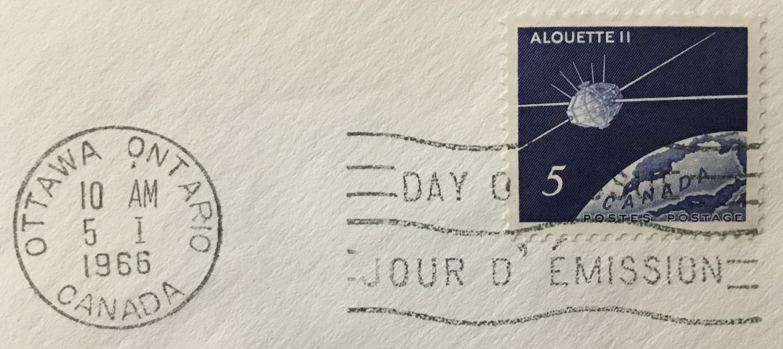 Canada First Day Cover Stamp Envelope Canada's Second Satellite Alouette V