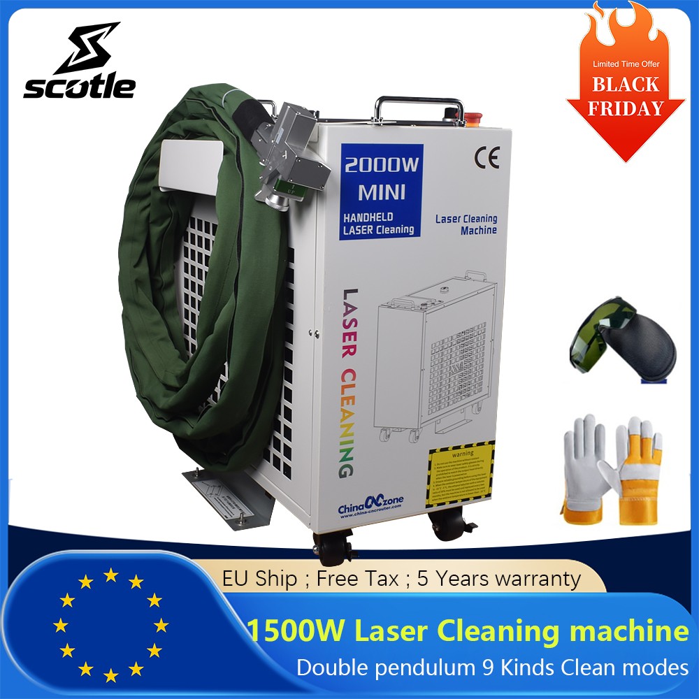 2000W Handheld Laser Cleaning Machine Car Paint Rust Oil Paint Removal EU 220V
