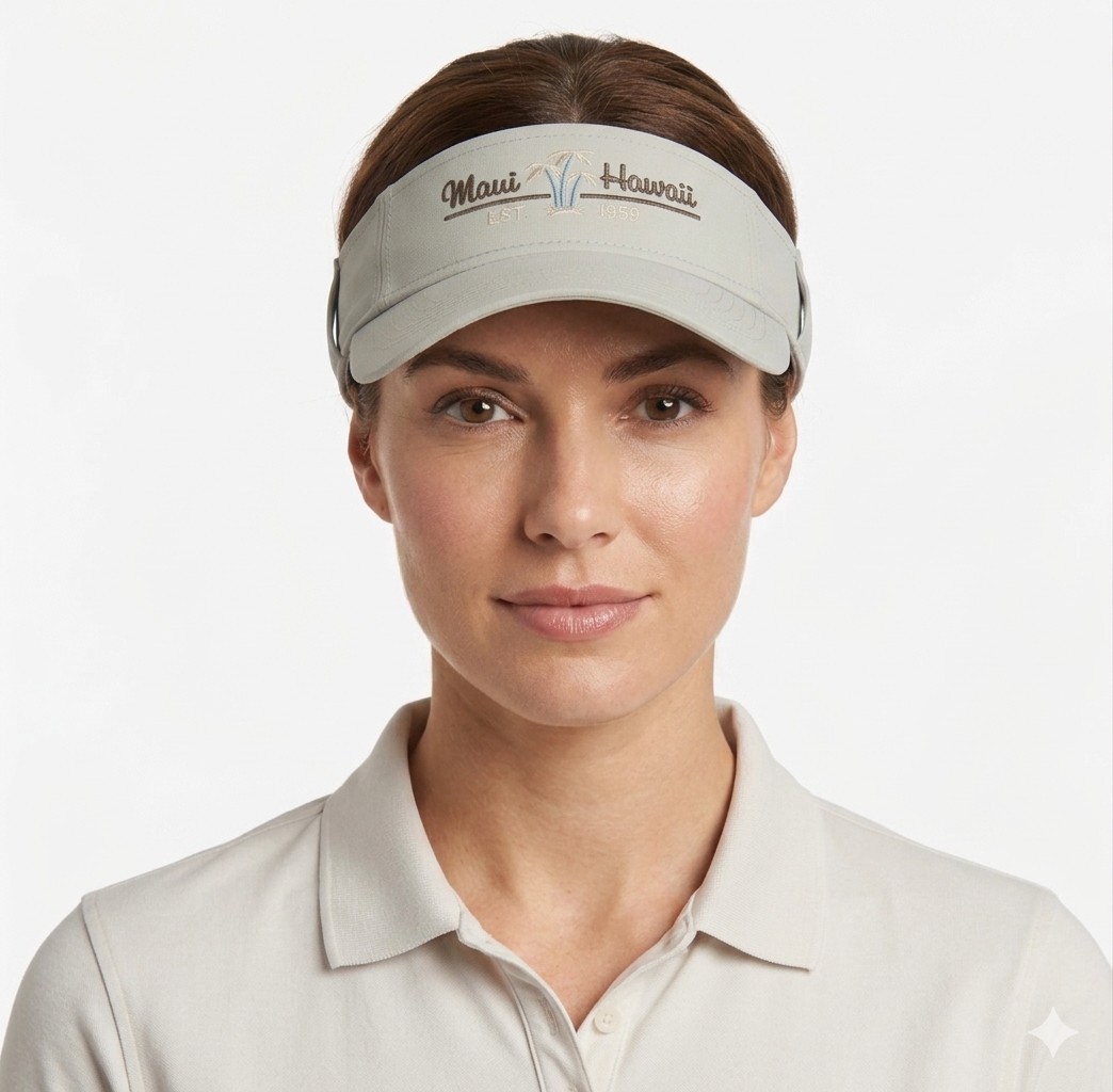 Ouray Performance Visor Golf Maui Hawaii Embroidered OS Sage Green NWT Souvenir