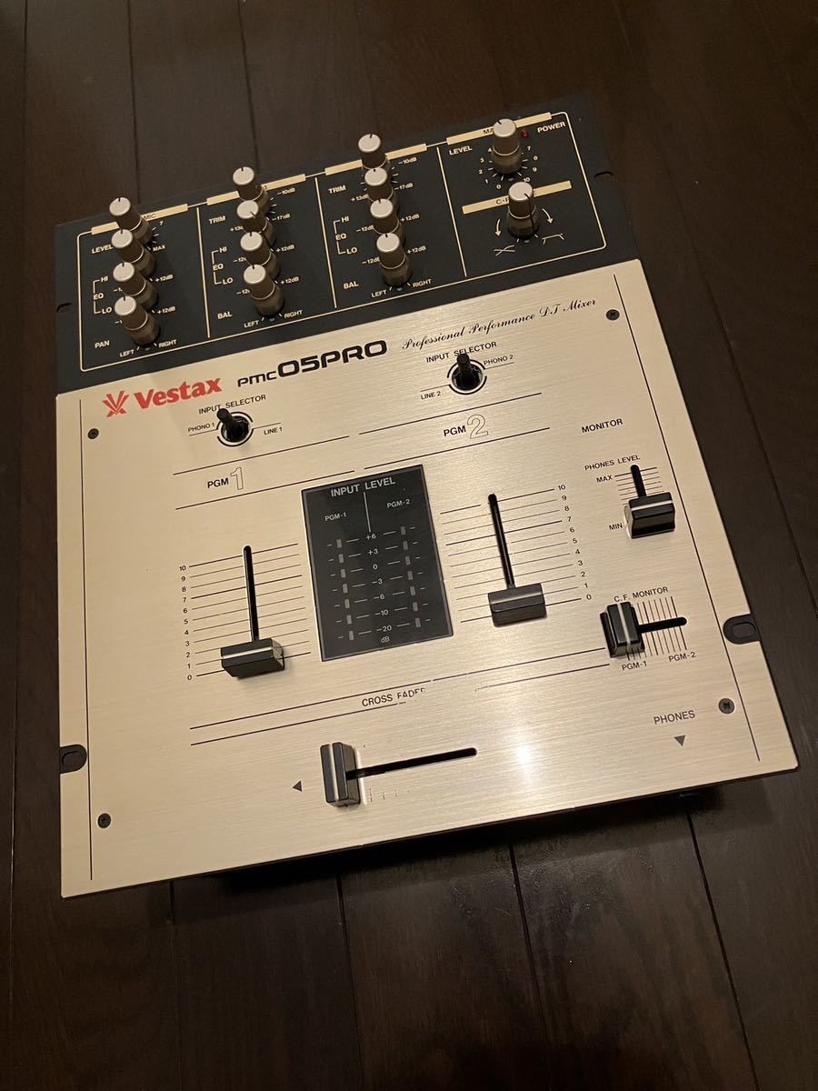 Vestax PMC-05Pro Vintage 2-Channel DJ Mixer Tested Working Good Condition