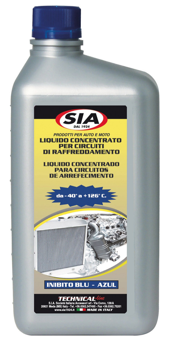 1L BLUE INHIBITED and ANTIFREEZE Coolant Bottle for Radiators -40°+126°