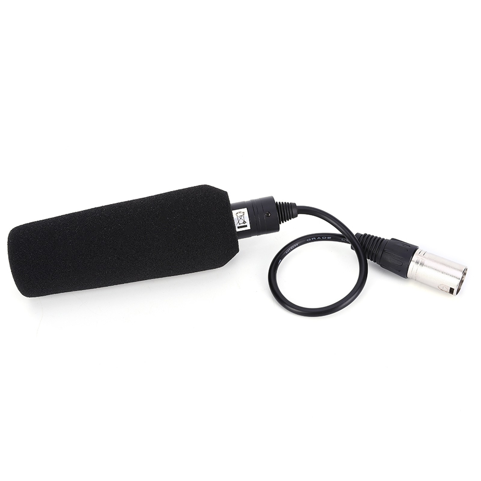 Condenser Microphone Stereo Camera Mic Video Recording Black Unidirectional Anti