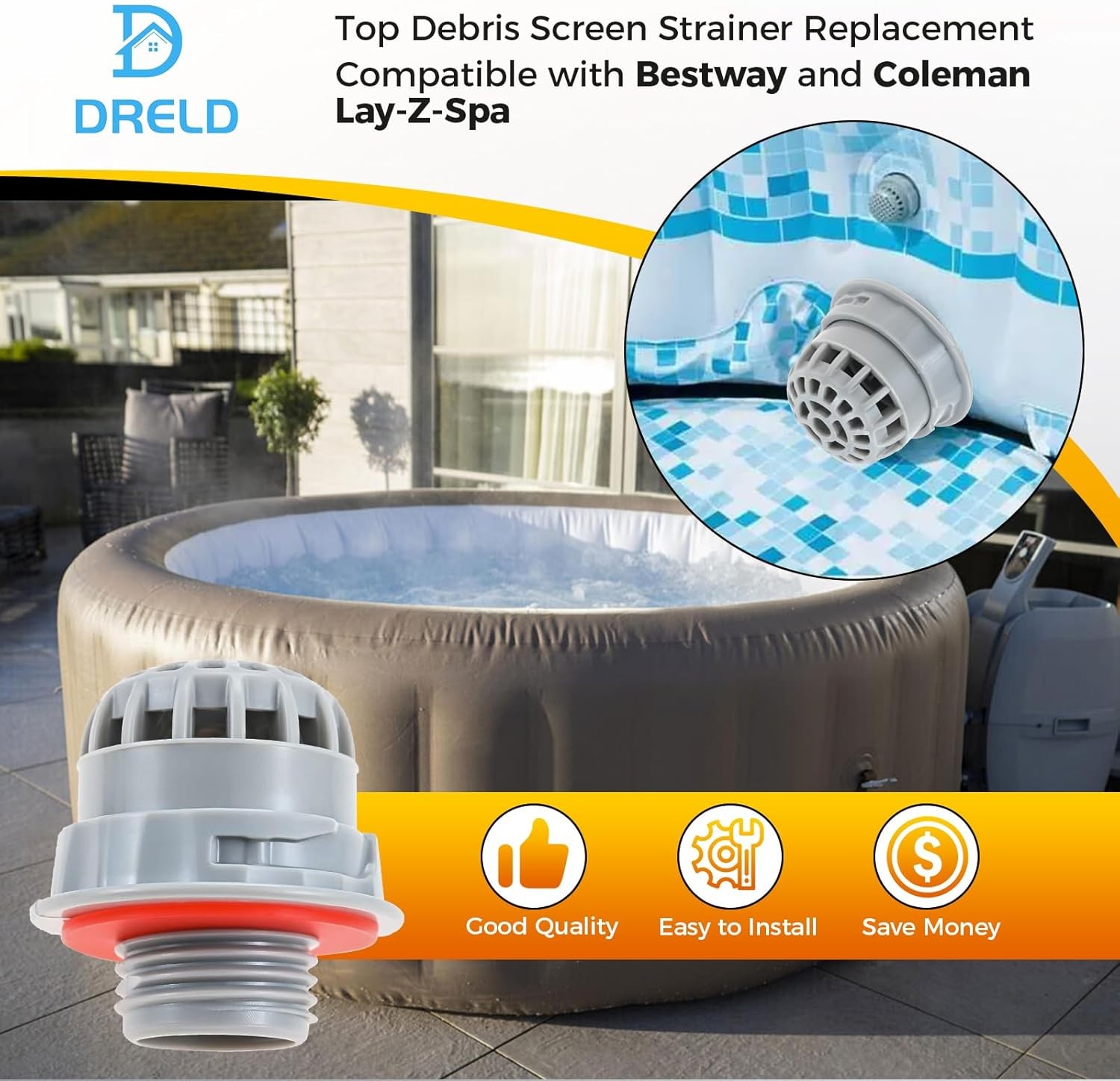 2Pcs Chemical Chlorine Dispenser Fit for Bestway Coleman Lay-Z-Spa Hot Tubs
