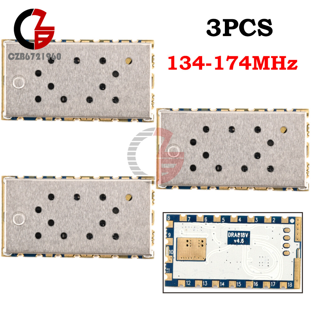 3PCS Mini DRA818V 144MHz 145MHz 154MHz 174MHz VHF HAM Radio Module Amateur Radio