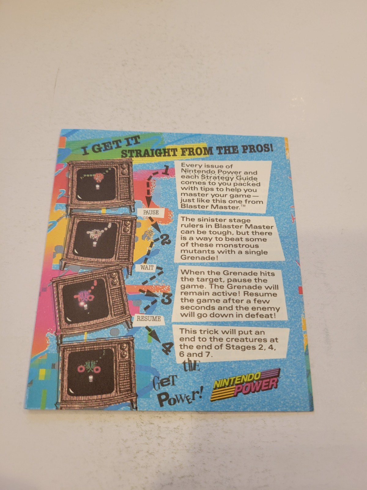 Plug Into The Power! Nintendo Power NES Subscription Insert PMG-USA pamphlet