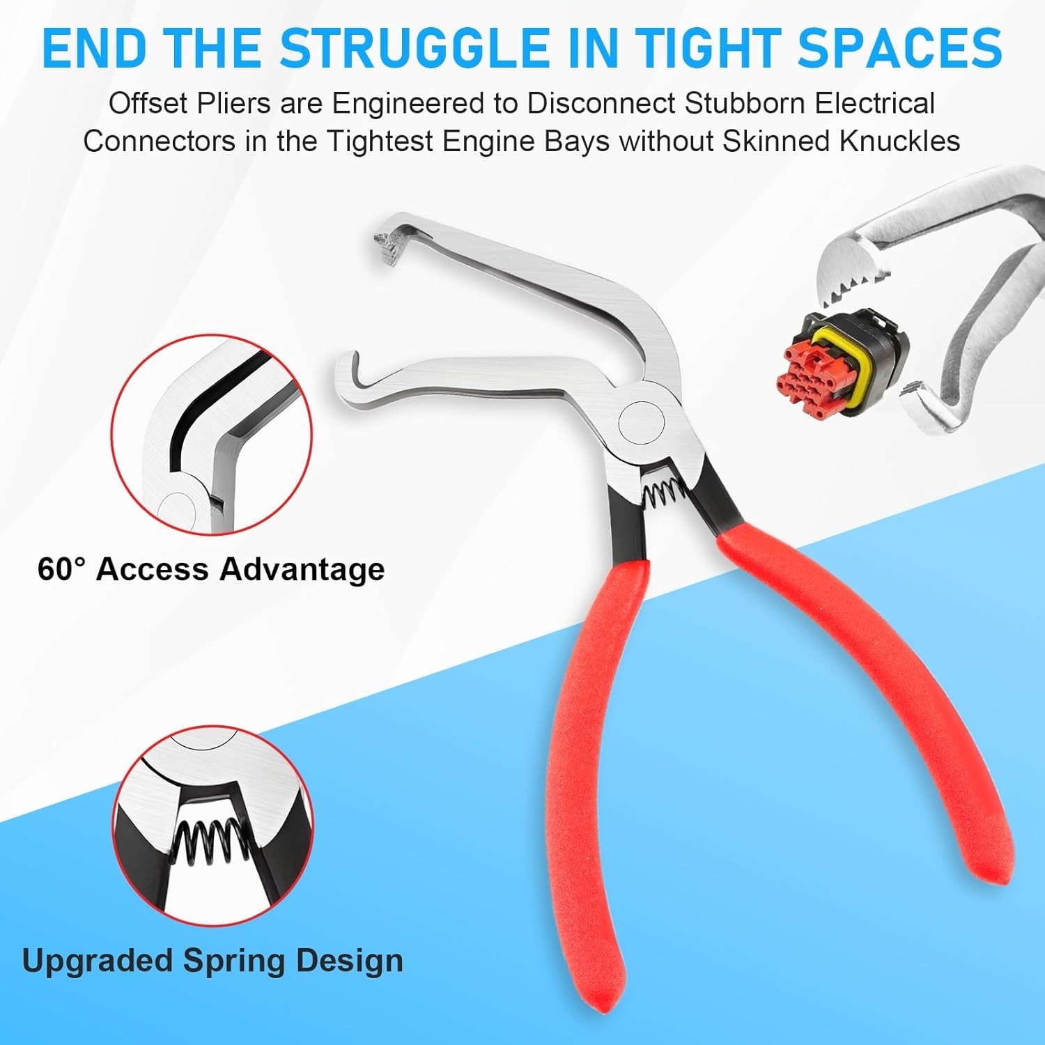 4Pcs Electrical Disconnect Pliers 60° Automotive Electrical Connector Separator