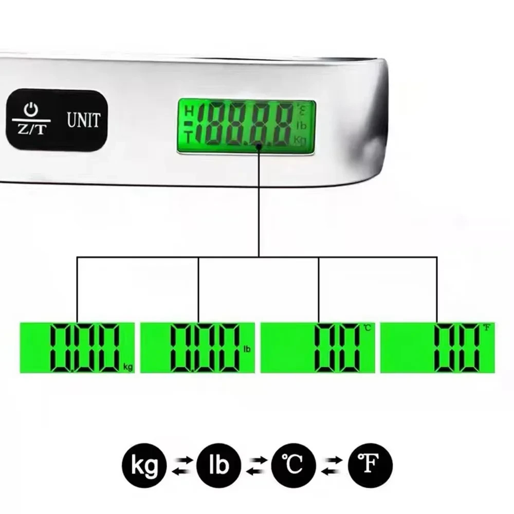 Digital Suspended Scale Dynamometer 50 kg Professional Spring Hook Weighing