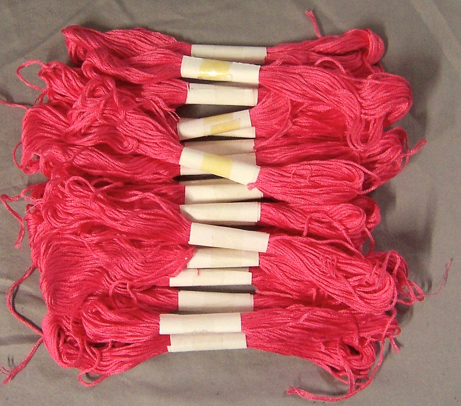 20 Skeins American Thread Star Six Strand Floss 1107 DEEP PINK 9 yds ea. Variant