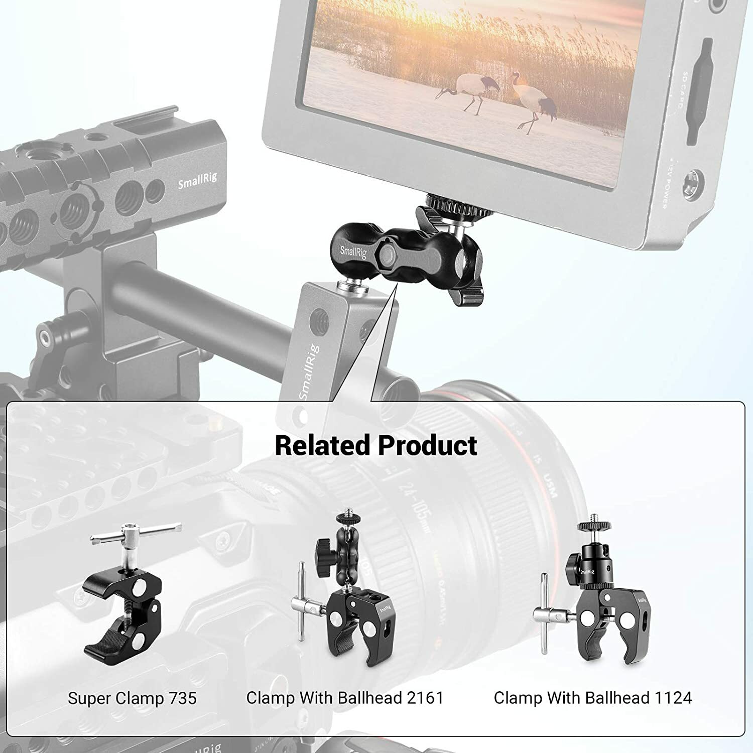 SmallRig Universal Magic Arm w/ Small Ballhead for Small Monitors Led Light 2157